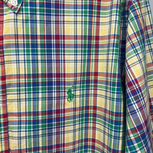 Ralph Lauren Mens XL Custom Fit Multicolored Plaid Long Sleeve Shirt Button-Down - Picture 4 of 12